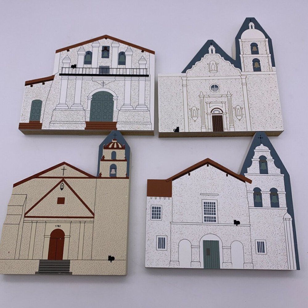 Cats Meow Village Lot of 4 California Mission